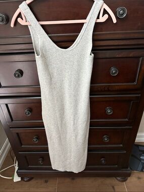 a new day Ribbed Sleeveless Maxi Dress in Cream